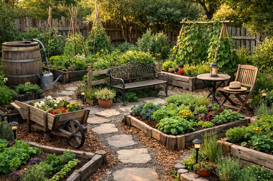 Aménager un espace fonctionnel et esthétique pour votre potager rustique !