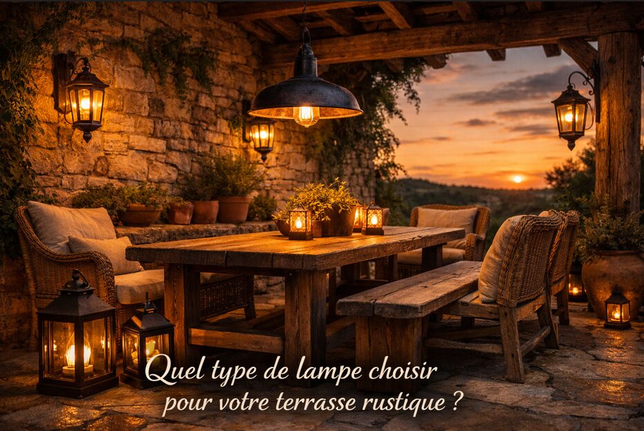 Quel type de lampe choisir pour votre terrasse rustique choisir des lampes chic pour votre terrasse rustique